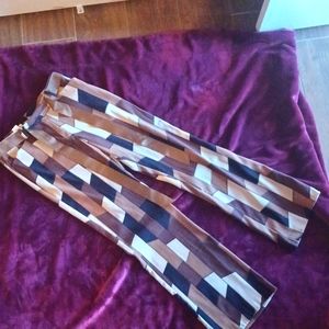 Brown Patterns Pants